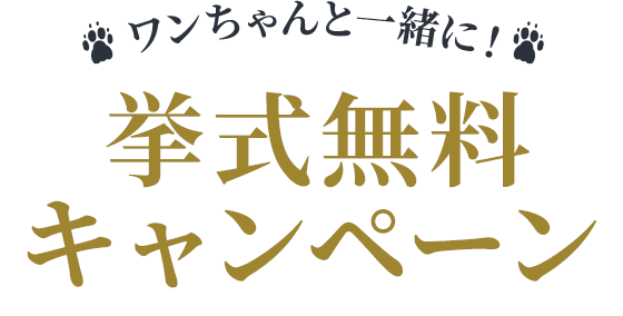 ワンちゃんと一緒に！ベルヴィ ベル・ブラージュ挙式無料キャンペーン