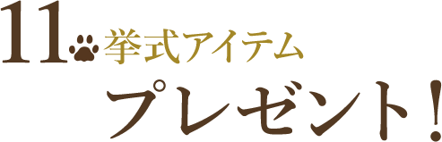 11挙式アイテムプレゼント！